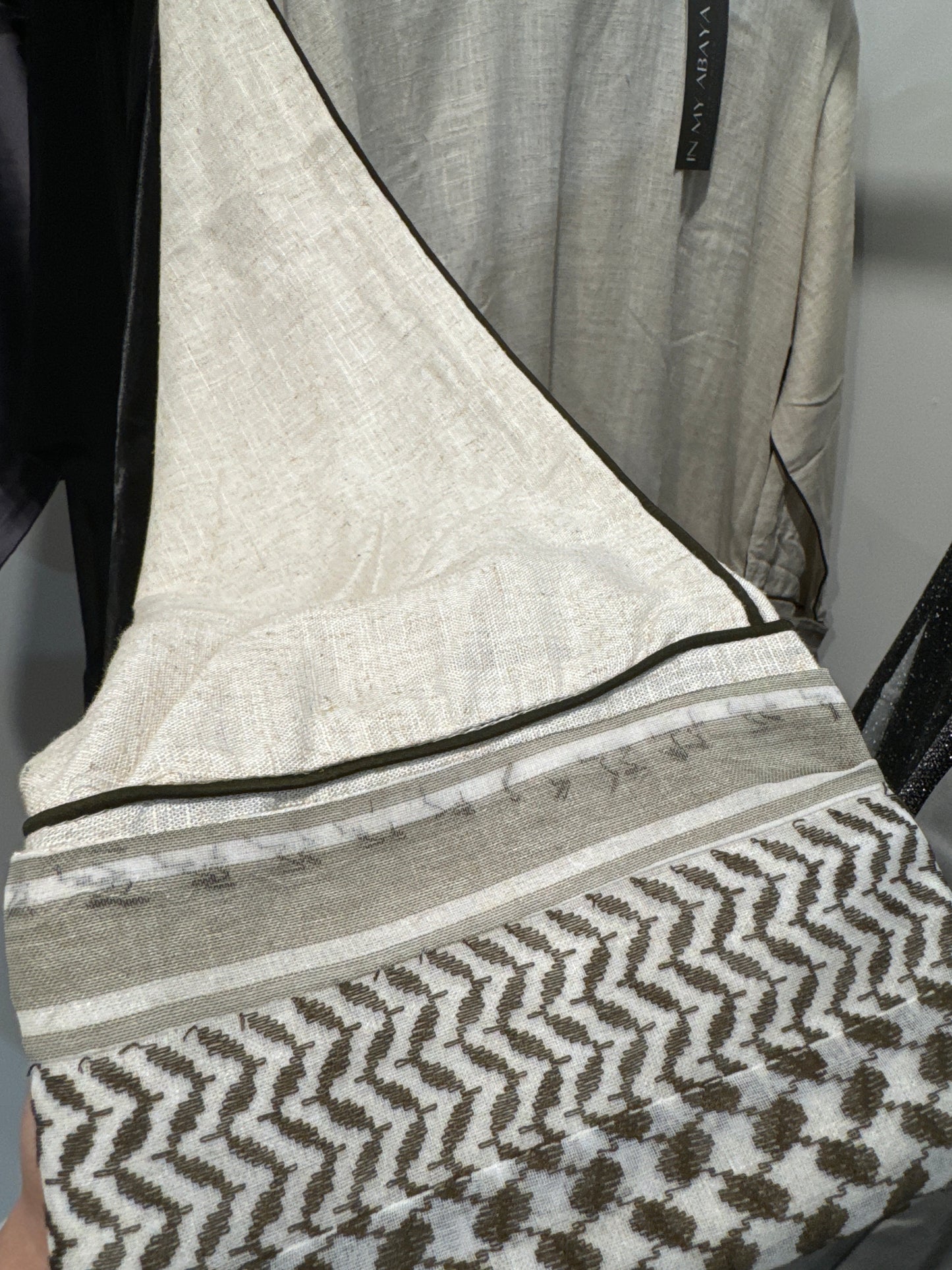 Linen kuffiyeh dress