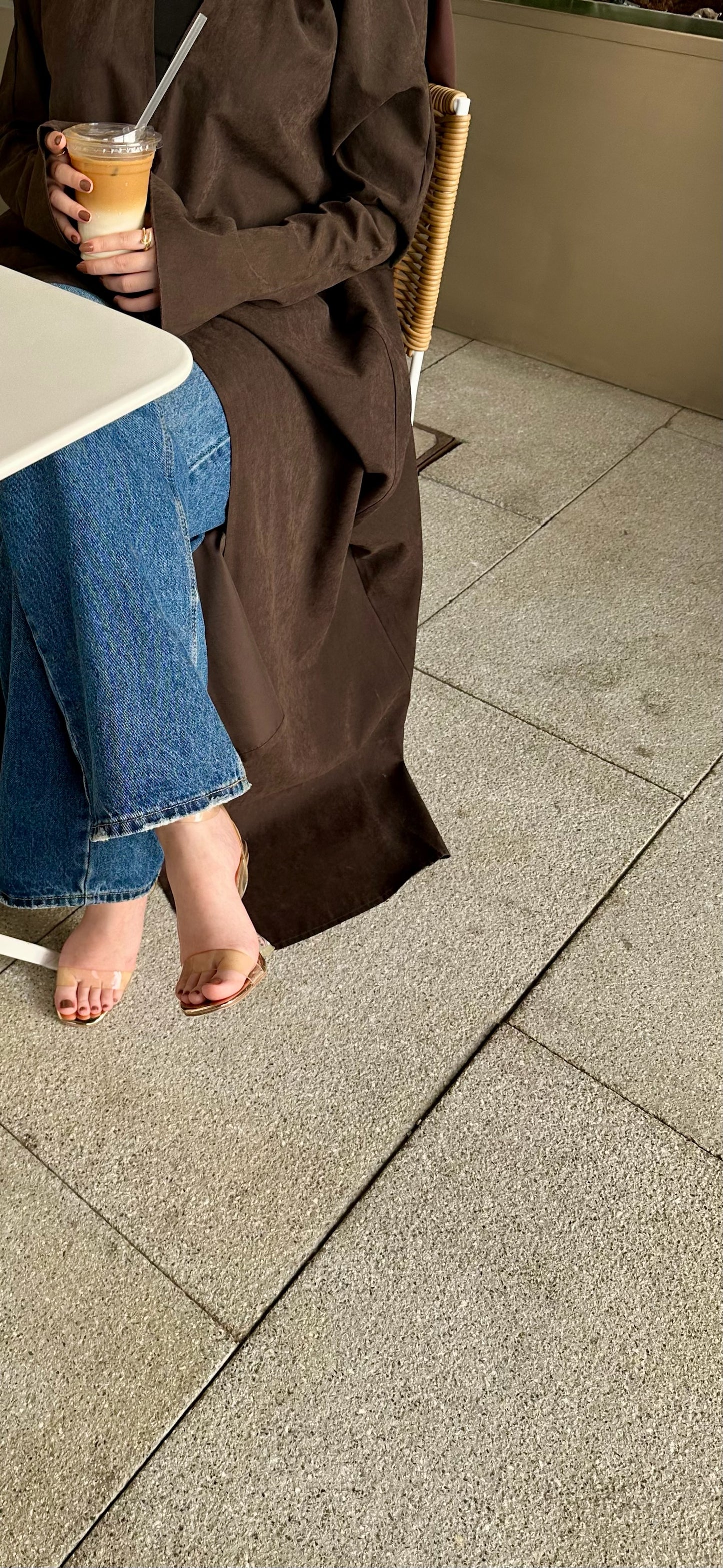 PRE ORDER suede abaya with Sheila