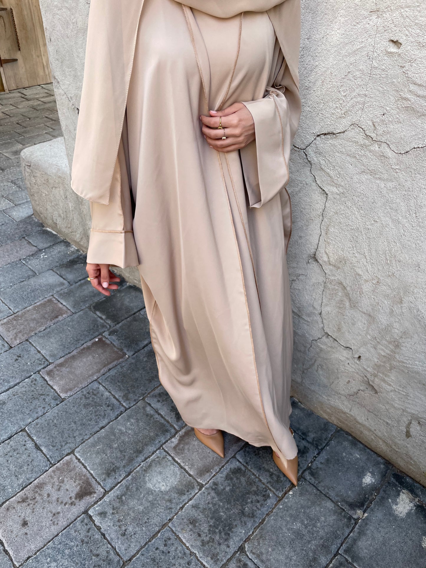 Yasmin abaya set -Sand