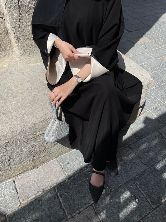 Isra Black cuffed dress