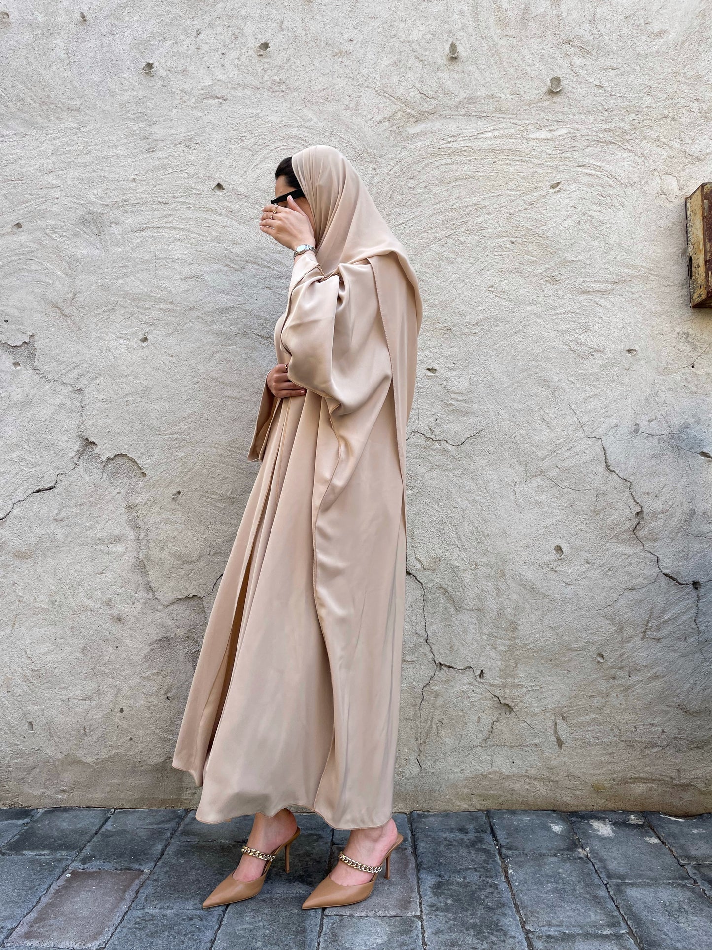 Yasmin abaya set -Sand