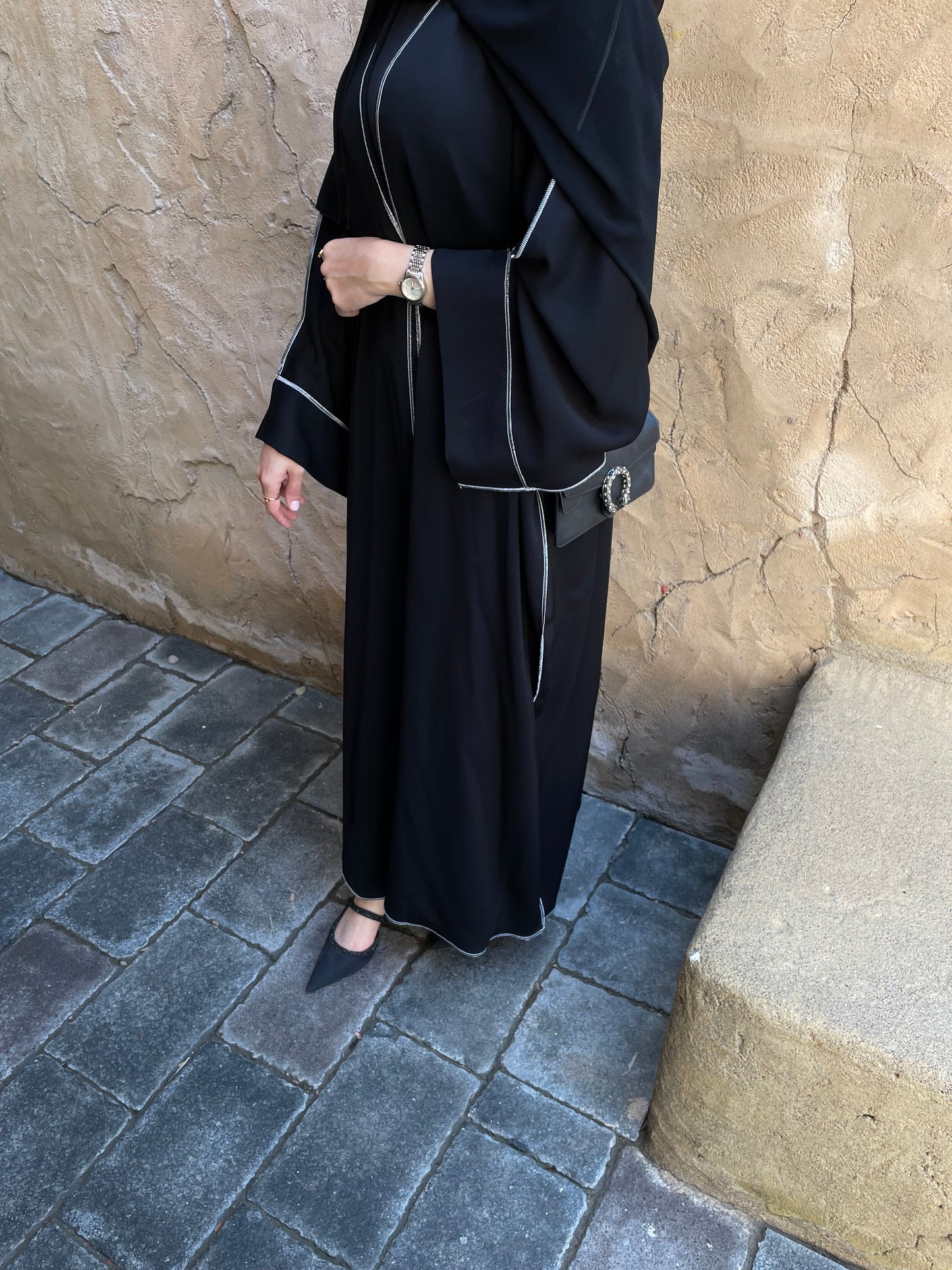 Yasmin abaya set -Black
