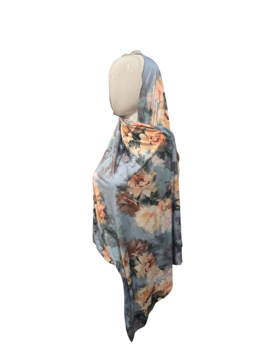Aquarelle floral print jersey