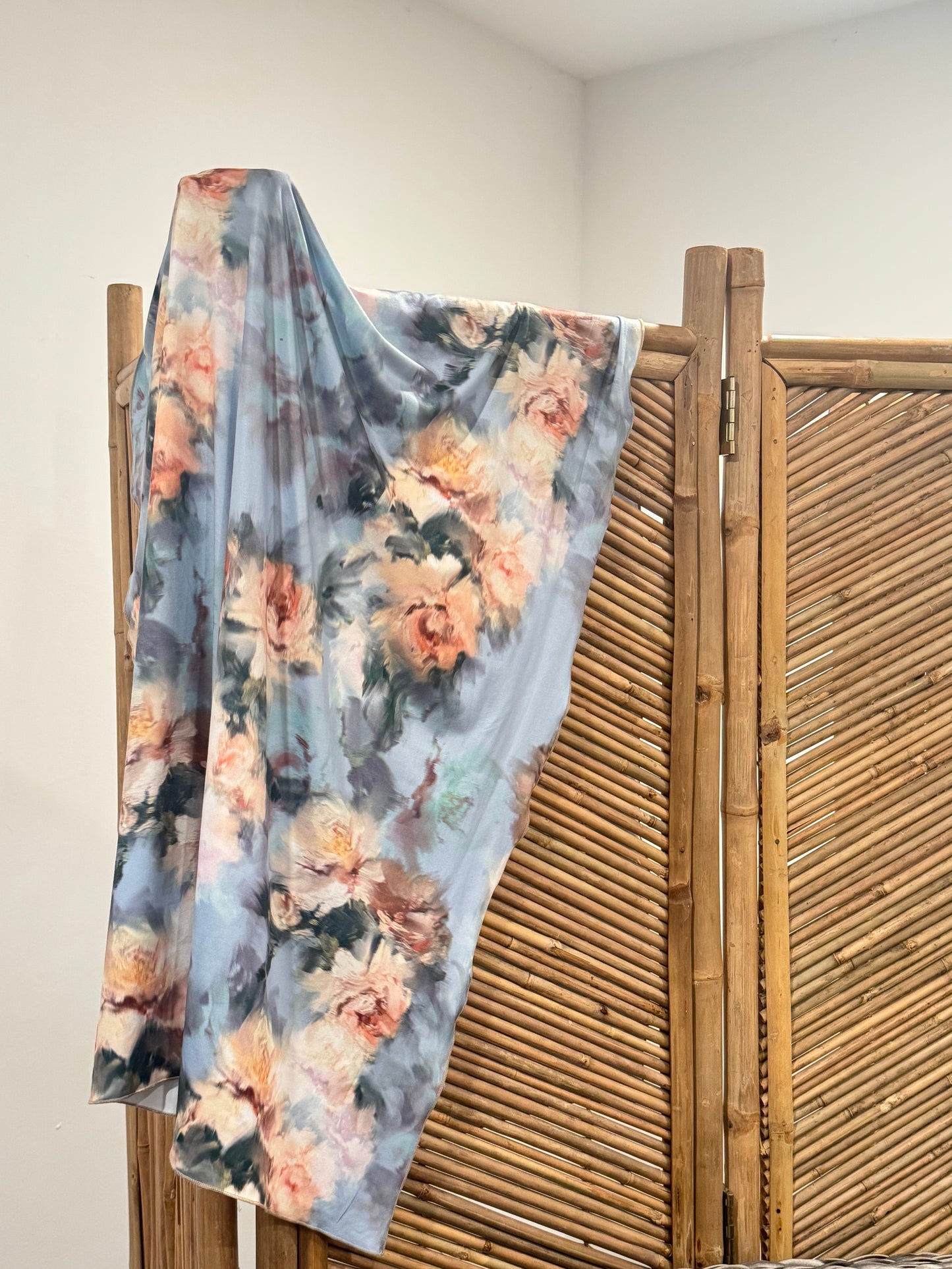 Aquarelle floral print jersey