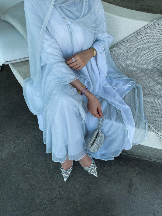 Frost Shimmer abaya & shela