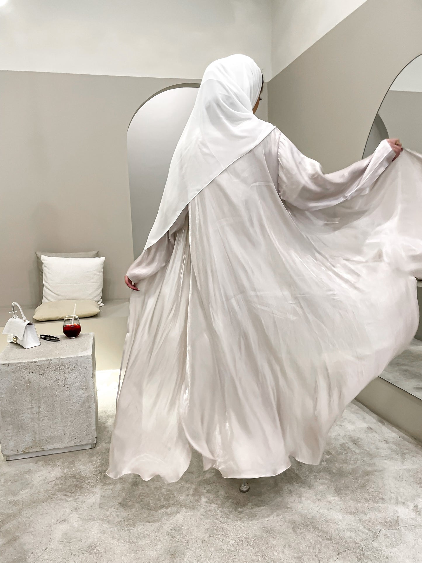 Pre order Selene shimmer abaya WITH SHELA